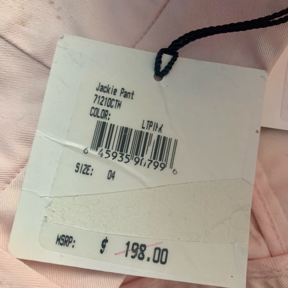 Chaiken and Capone Light Pink Jackie Trouser Pants NWT Size 4 - Picture 4 of 10
